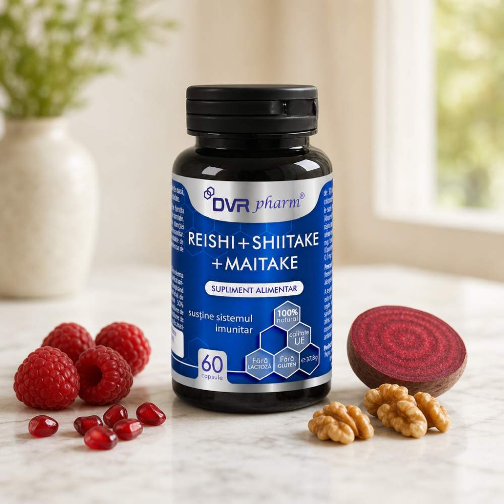 REISHI + SHIITAKE + MAITAKE - 60 de capsule