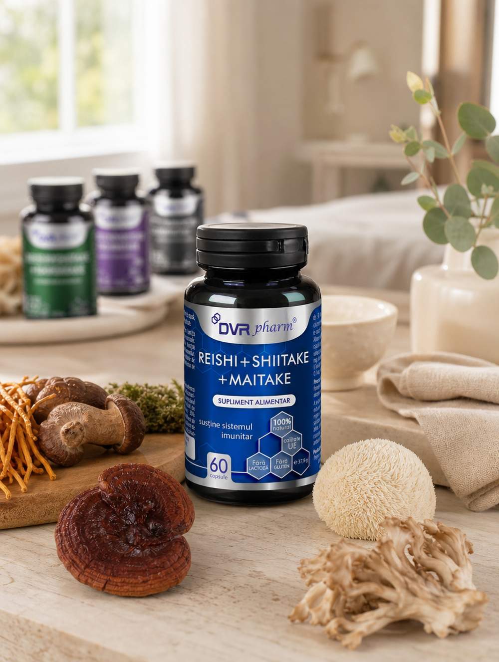 REISHI + SHIITAKE + MAITAKE - 60 de capsule
