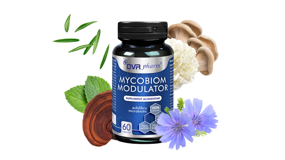 Mycobiom Modulator - produs natural sub formă de capsule pentru modularea microbiomului